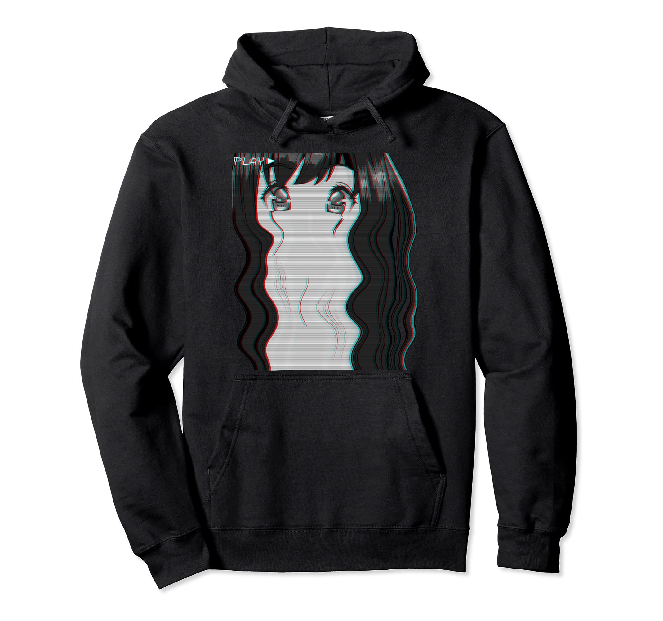 Vaporwave Aesthetic Anime Eyes Eboy Hoodie - Novelty Apparel Men Women - T-Shirt, Sweatshirt, Hoodie