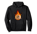Fire Flame Baseball Bat Burning Hoodie - Aesthetic Graphic Men Women - T-Shirt, Sweatshirt, Hoodie
