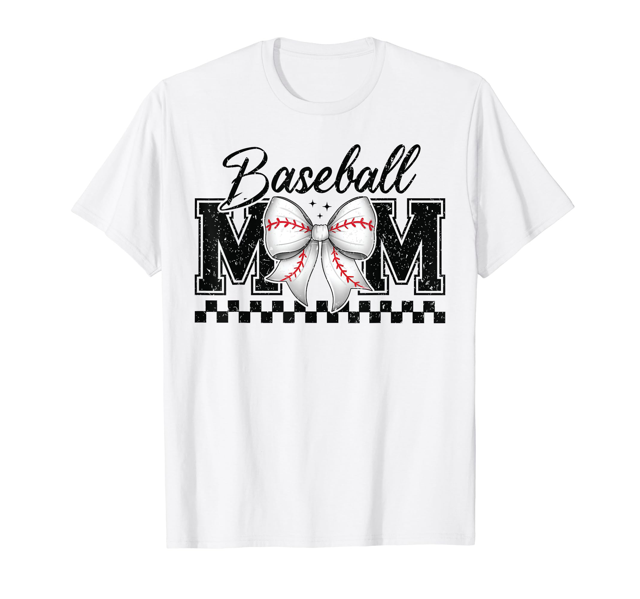Coquette Baseball Mom Mama Bow T-Shirt - Casual Everyday Wear Men Women - T-Shirt, Sweatshirt, Hoodie