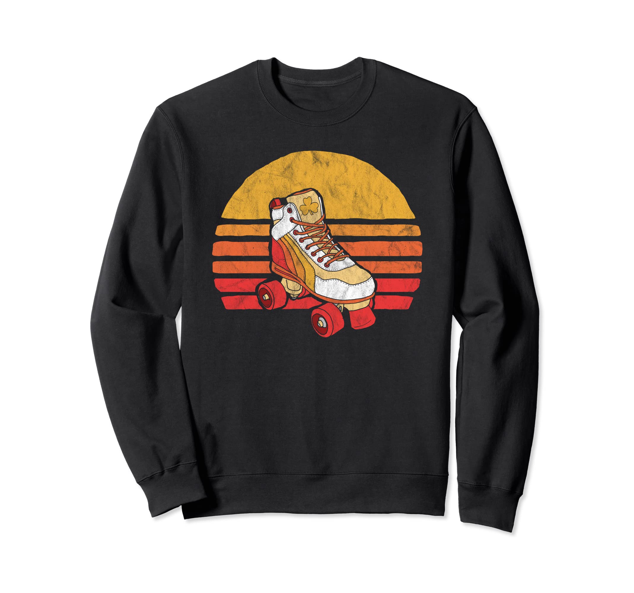 Distressed Roller Skate Sun Sweatshirt - Minimalist Print for Adults - T-Shirt, Sweatshirt, Hoodie