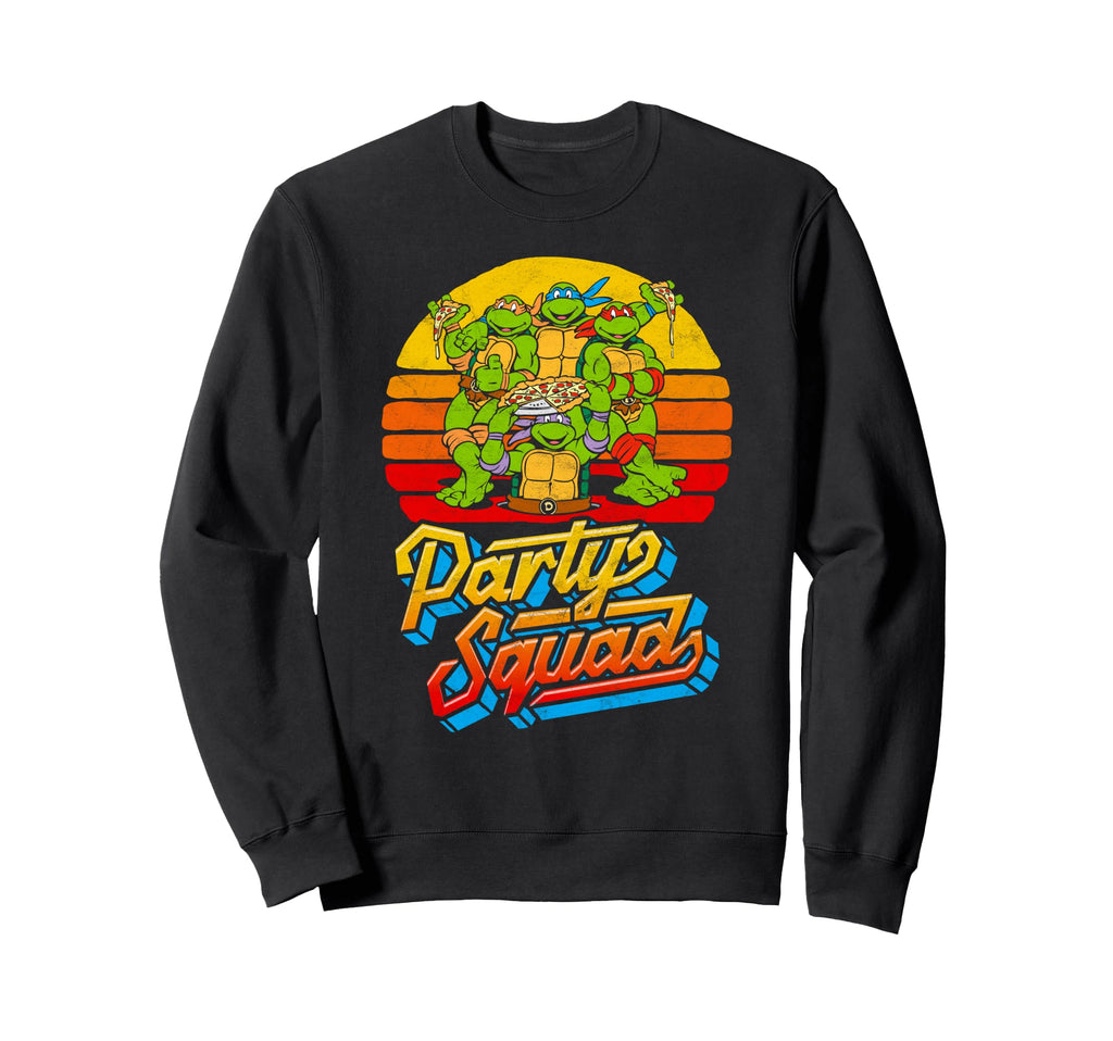 Party Squad Tmnt 80S Pizza Sweatshirt - Custom Art Print for Adults - T-Shirt, Sweatshirt, Hoodie