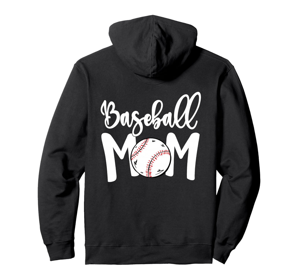 Baseball Mom White Softball Mom Hoodie - Custom Art Print Men Women - T-Shirt, Sweatshirt, Hoodie