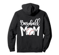 Baseball Mom White Softball Mom Hoodie - Custom Art Print Men Women - T-Shirt, Sweatshirt, Hoodie