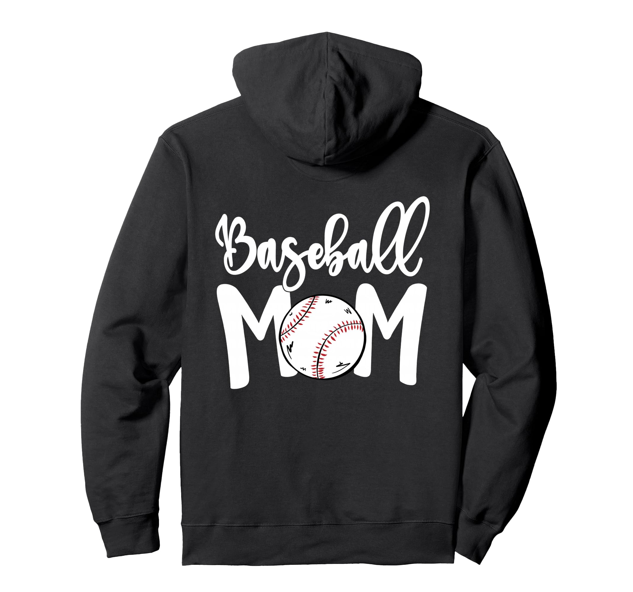 Baseball Mom White Softball Mom Hoodie - Custom Art Print Men Women - T-Shirt, Sweatshirt, Hoodie