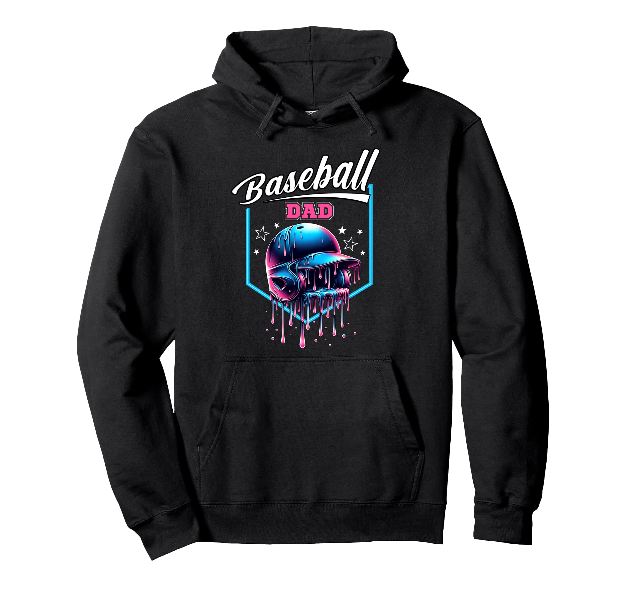 Baseball Dad Fathers Day Baseball Drip Hoodie - Minimalist Print Unisex - T-Shirt, Sweatshirt, Hoodie