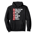 Seven Deadly Sins Distressed List Hoodie - Trendy Graphic Unisex - T-Shirt, Sweatshirt, Hoodie