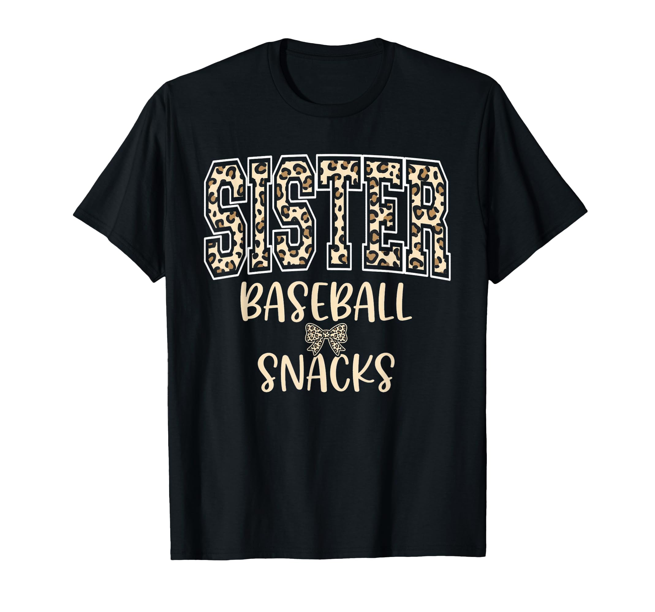 Sister Baseball Snacks Leopard Fan T-Shirt - Aesthetic Graphic Men Women - T-Shirt, Sweatshirt, Hoodie
