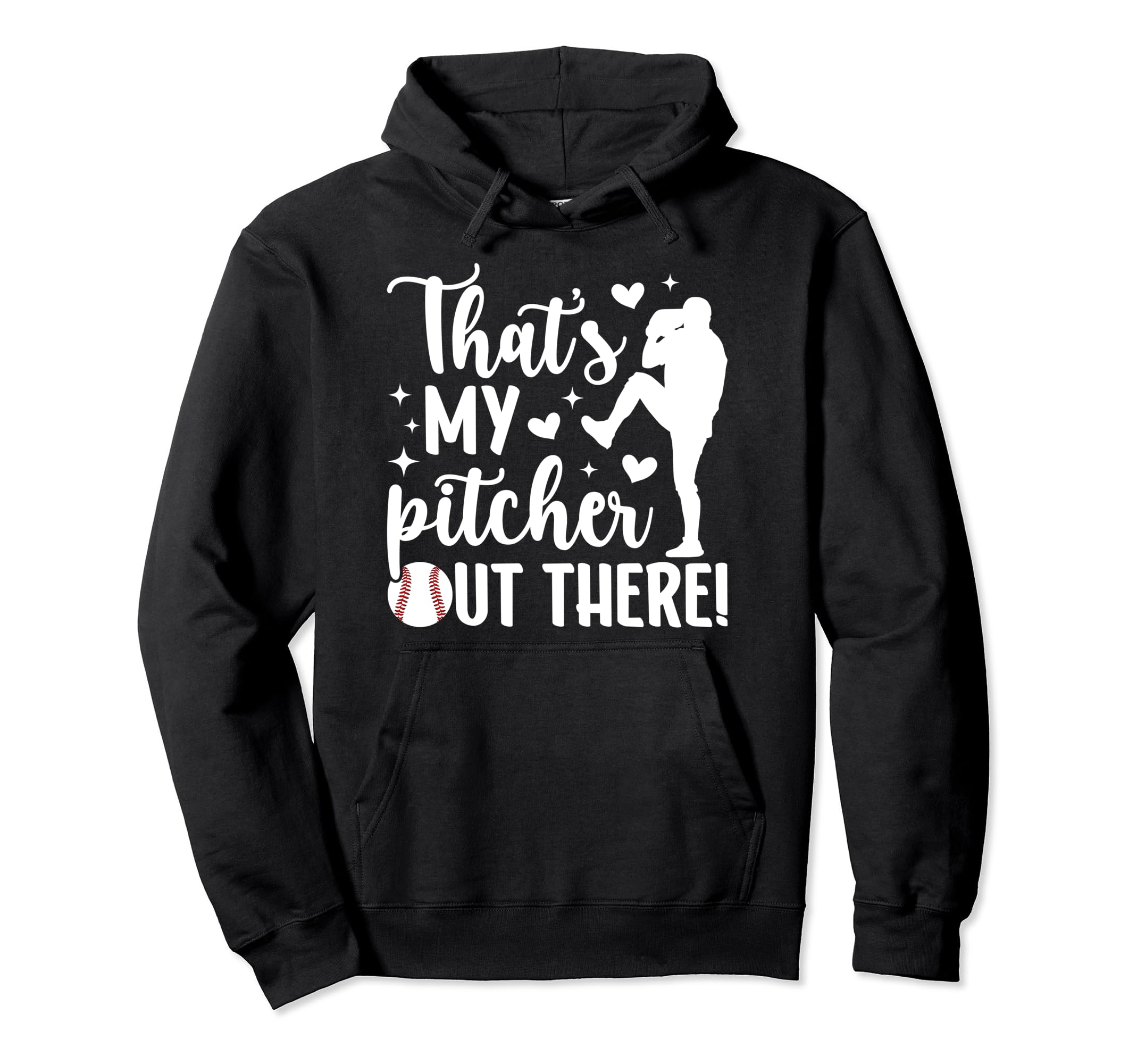Thats My Baseball Pitcher Mom Baseball Hoodie - Custom Art Print Unisex - T-Shirt, Sweatshirt, Hoodie