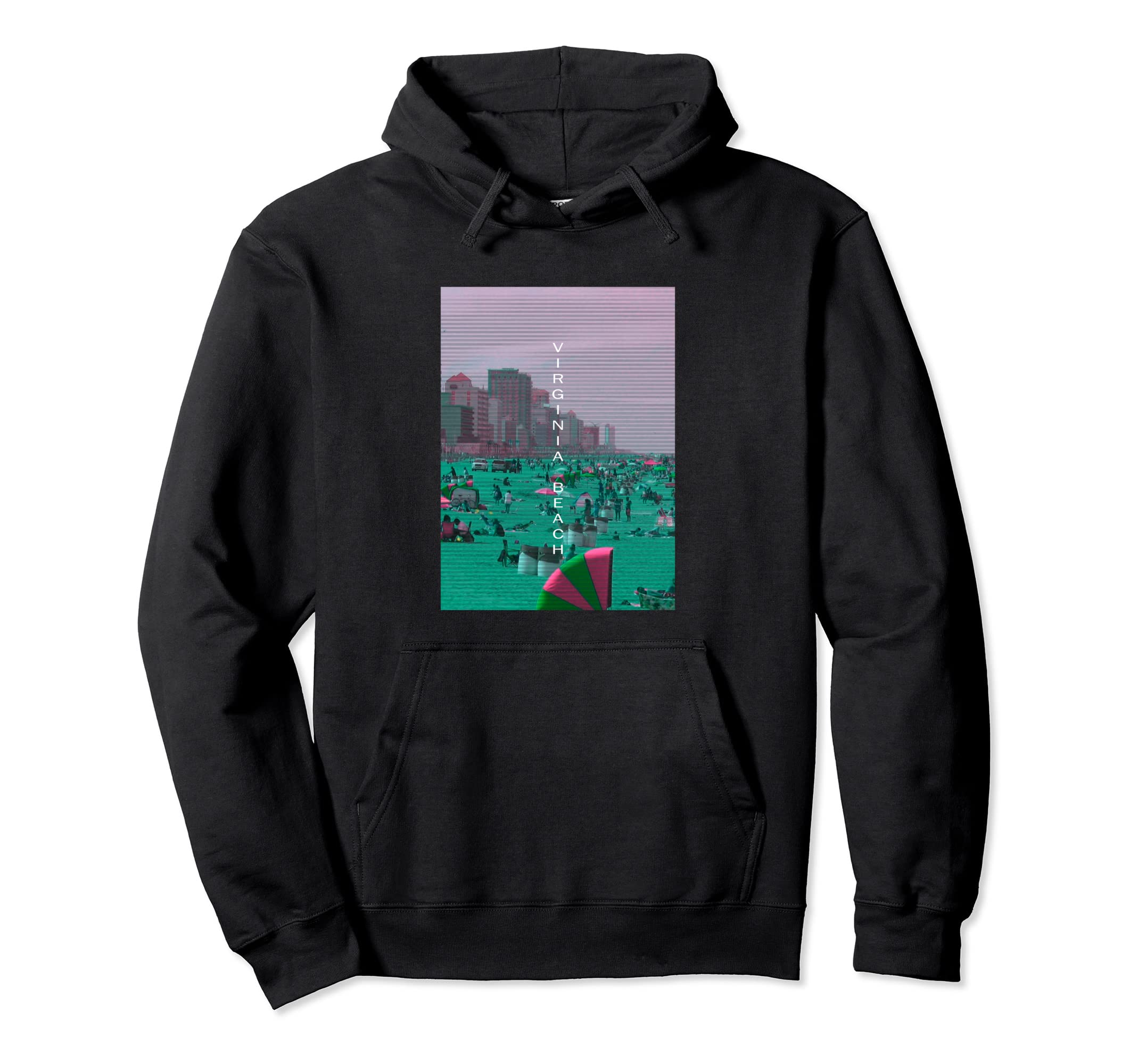 Virginia Vaporwave Aesthetic Souvenir Va Hoodie - Graphic Print for Adults - T-Shirt, Sweatshirt, Hoodie