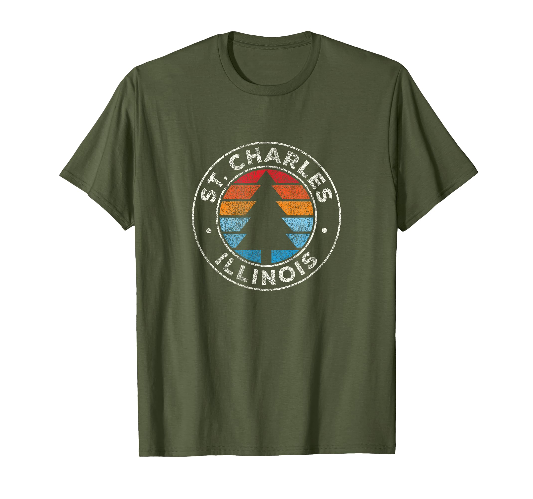St Charles Illinois Il 70S T-Shirt - Custom Art Print Unisex - T-Shirt, Sweatshirt, Hoodie