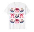 Coquette Bow Baseball Player Team T-Shirt - Minimalist Print Men Women - T-Shirt, Sweatshirt, Hoodie