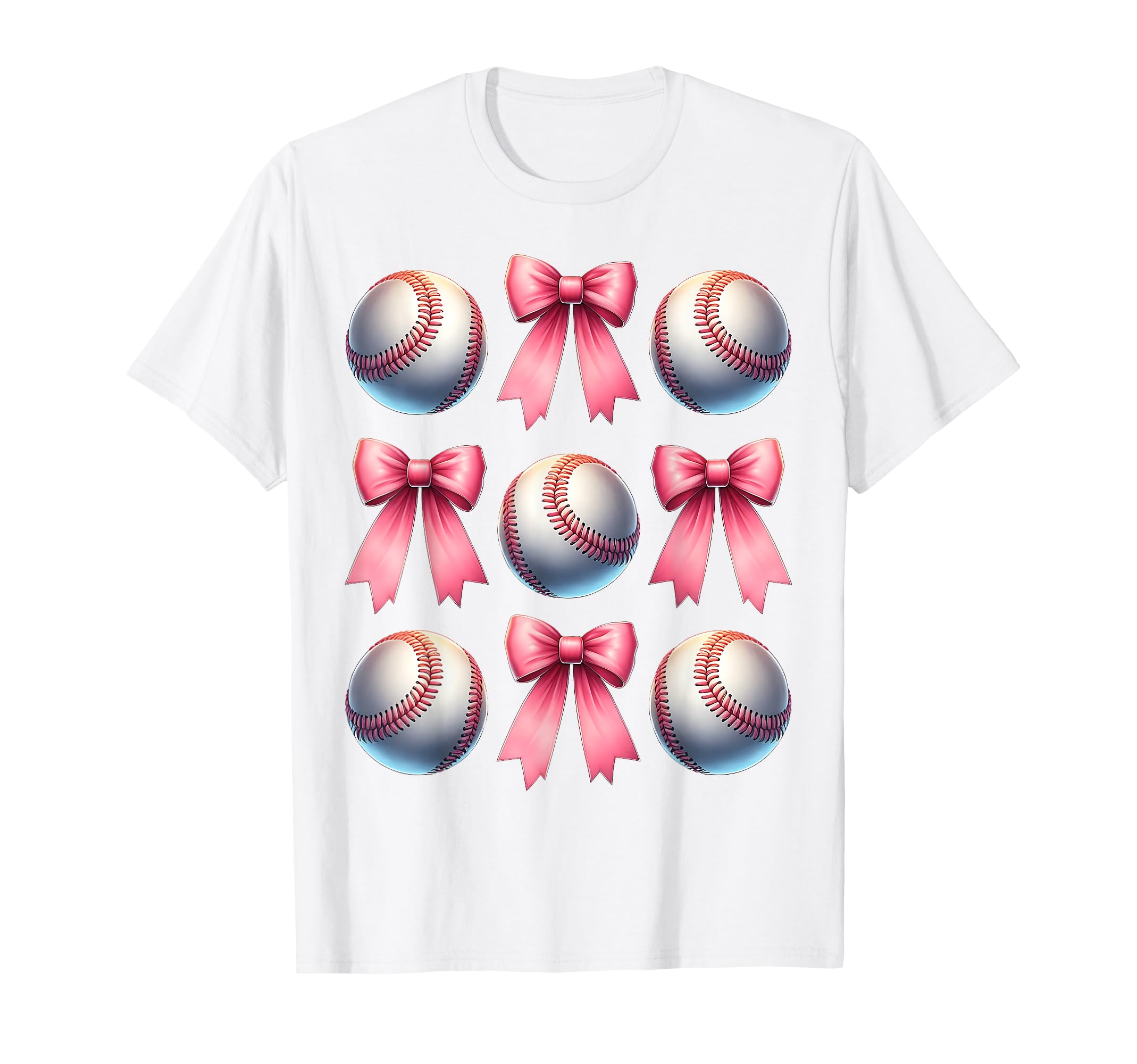 Coquette Bow Baseball Player Team T-Shirt - Minimalist Print Men Women - T-Shirt, Sweatshirt, Hoodie