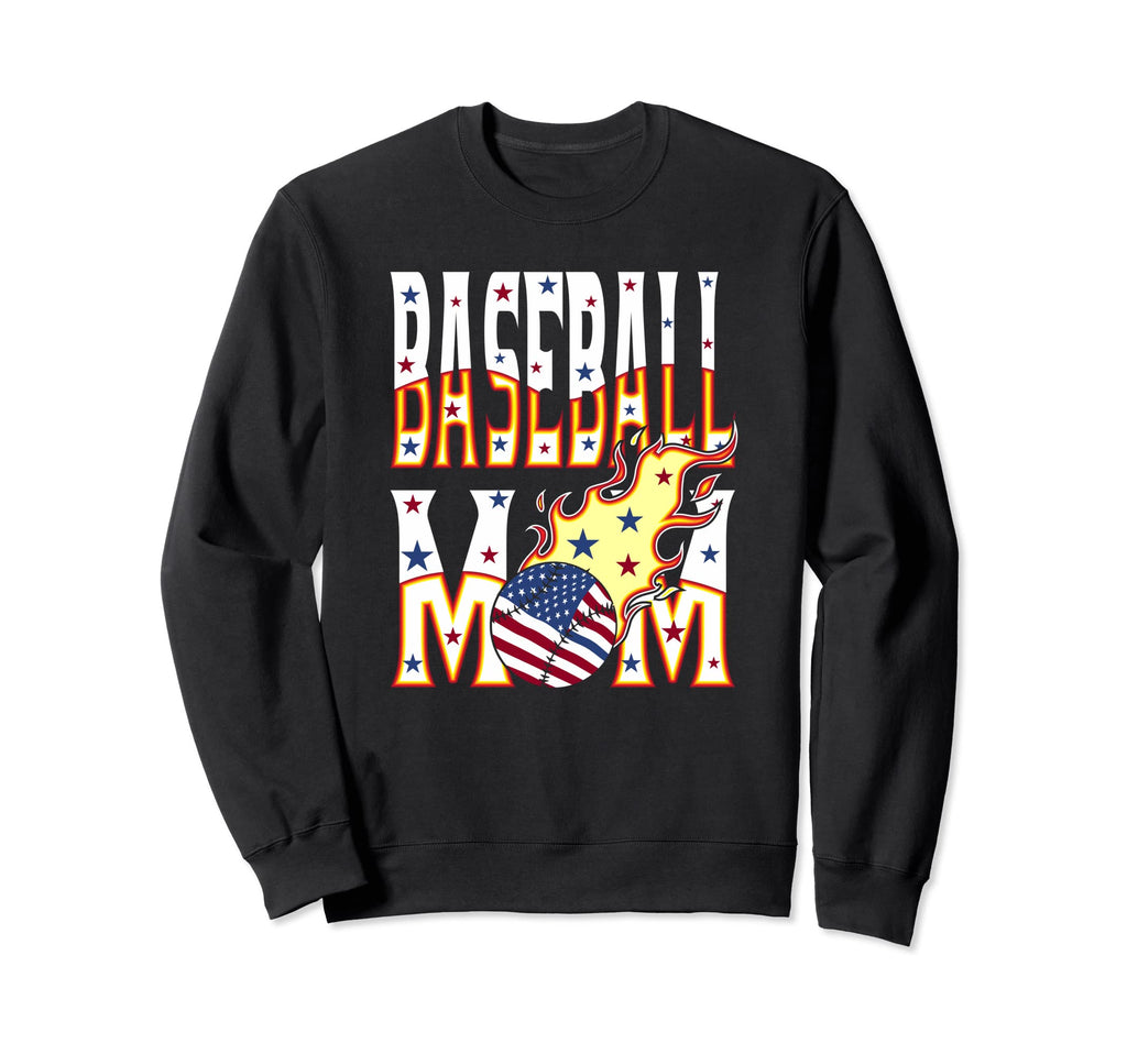 Funny Baseball Patriotic Us Flag Sweatshirt - Streetwear Style Men Women - T-Shirt, Sweatshirt, Hoodie