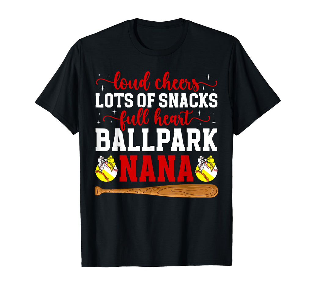 Ballpark Nana Grandma Funny Baseball T-Shirt - Trendy Graphic for Adults - T-Shirt, Sweatshirt, Hoodie
