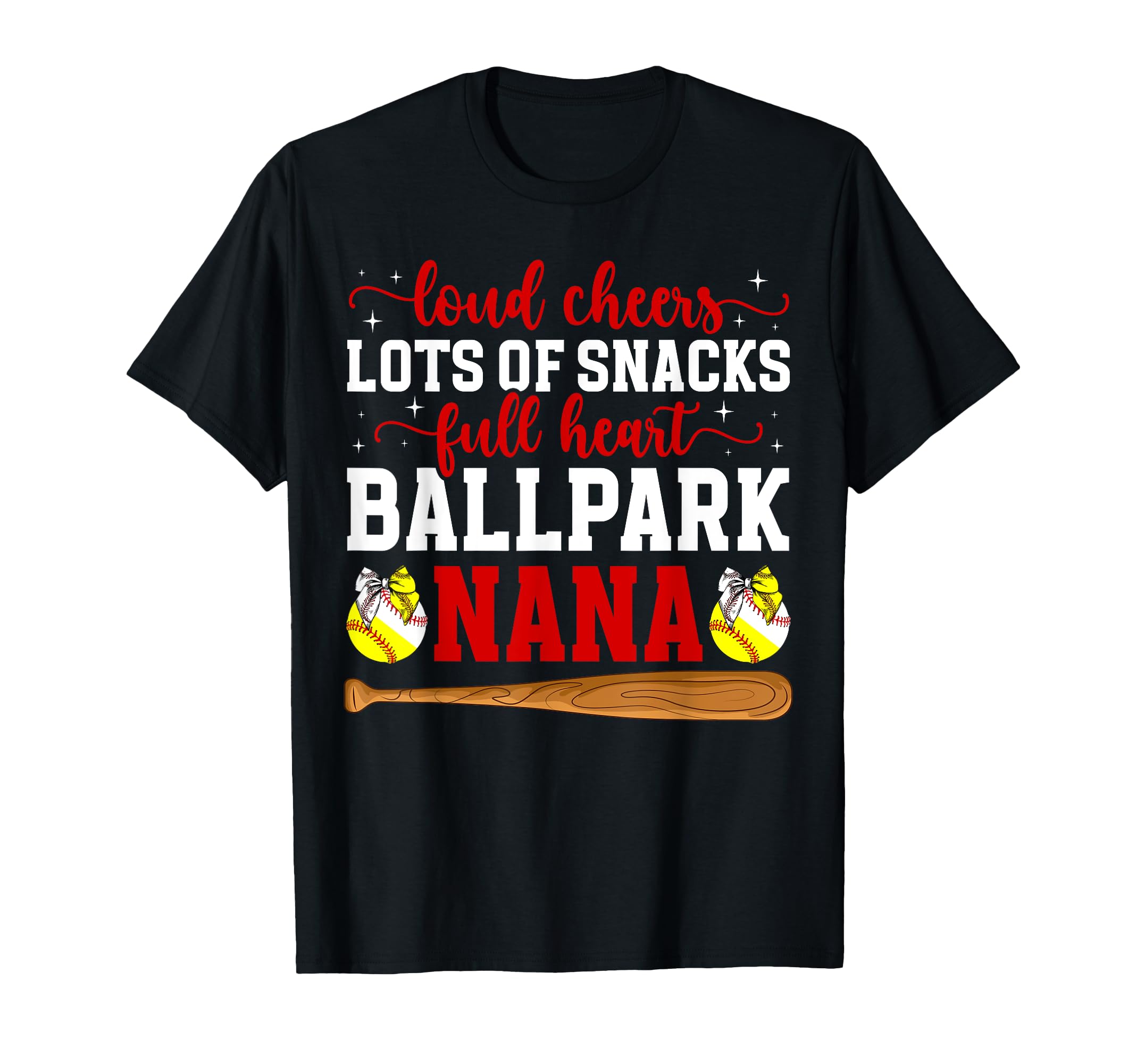 Ballpark Nana Grandma Funny Baseball T-Shirt - Trendy Graphic for Adults - T-Shirt, Sweatshirt, Hoodie