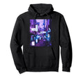 Digital Cityscape Vaporwave Aesthetic Hoodie - Minimalist Print Men Women - T-Shirt, Sweatshirt, Hoodie