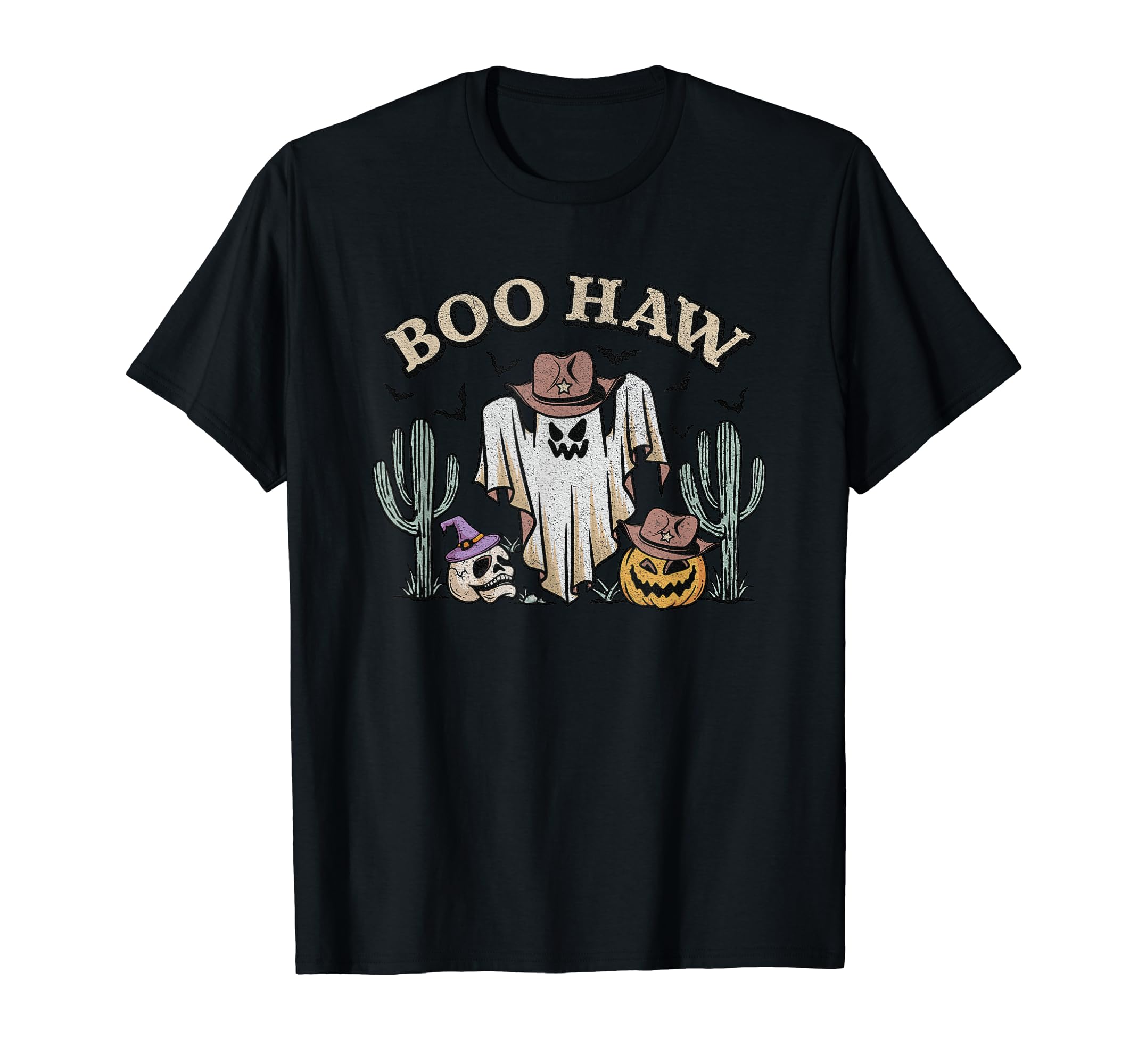 Boo Haw Western Funny Halloween Cowboy T-Shirt - Aesthetic Graphic Unisex - T-Shirt, Sweatshirt, Hoodie