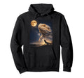 Howling Bearded Dragon Full Moon Hoodie - Custom Art Print for Adults - T-Shirt, Sweatshirt, Hoodie