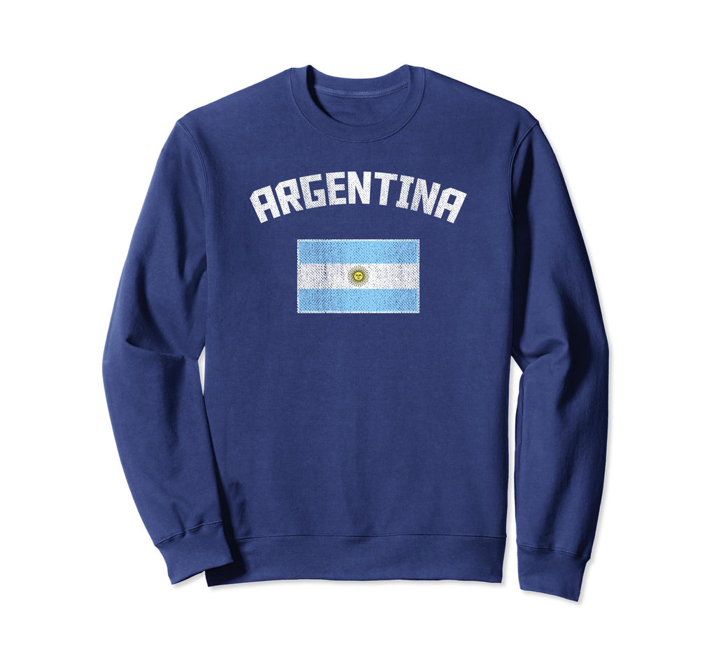 Distressed Argentina Flag Argentinian Sweatshirt - Trendy Graphic Unisex - T-Shirt, Sweatshirt, Hoodie
