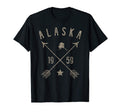 Alaska Distressed Home State Map T-Shirt - Streetwear Style for Adults - T-Shirt, Sweatshirt, Hoodie