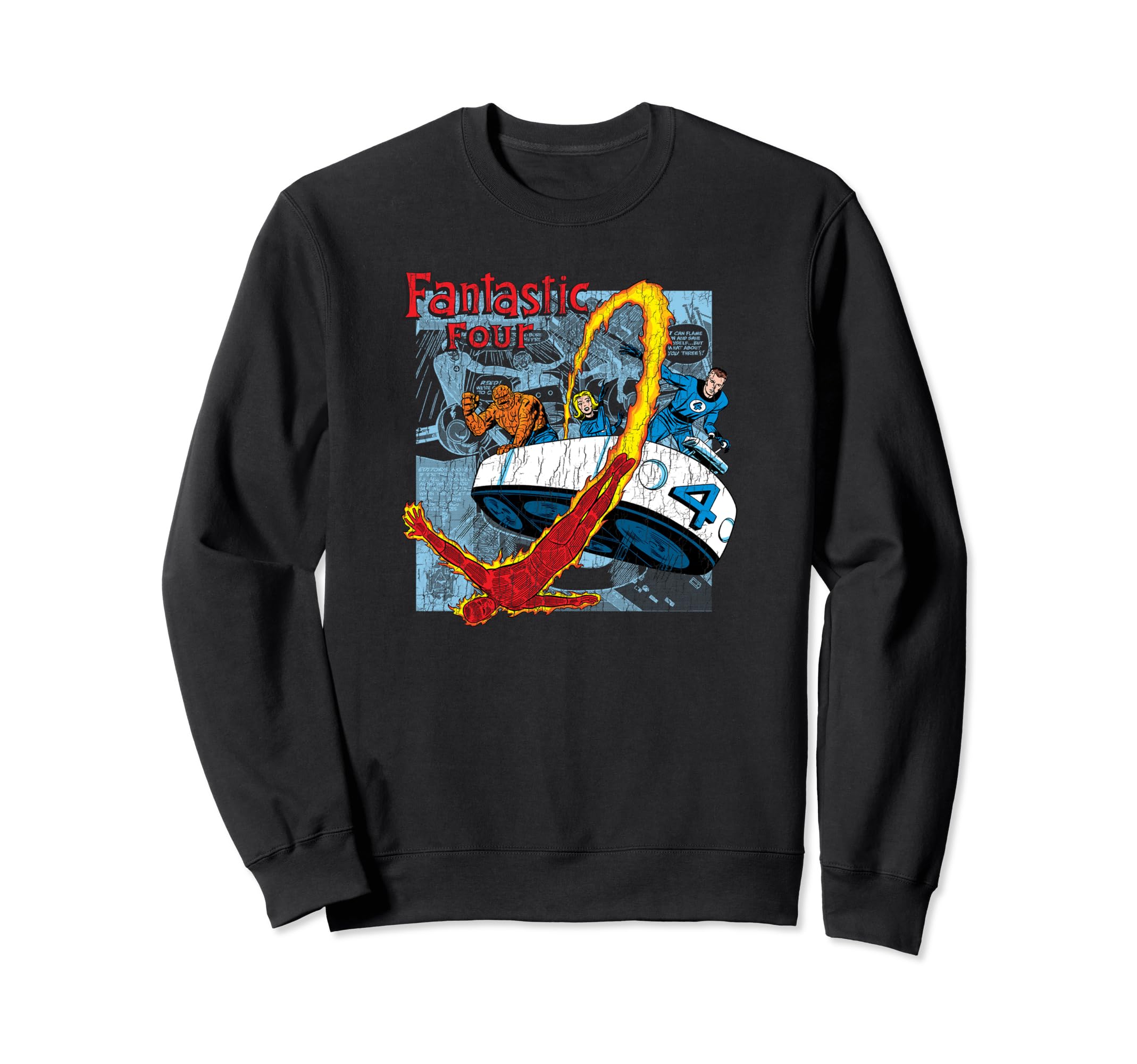 Marvel Fantastic Four Comic Shot Sweatshirt - Novelty Apparel Unisex - T-Shirt, Sweatshirt, Hoodie