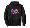 Peace Love Skate Roller Skating Hoodie - Aesthetic Graphic Men Women - T-Shirt, Sweatshirt, Hoodie
