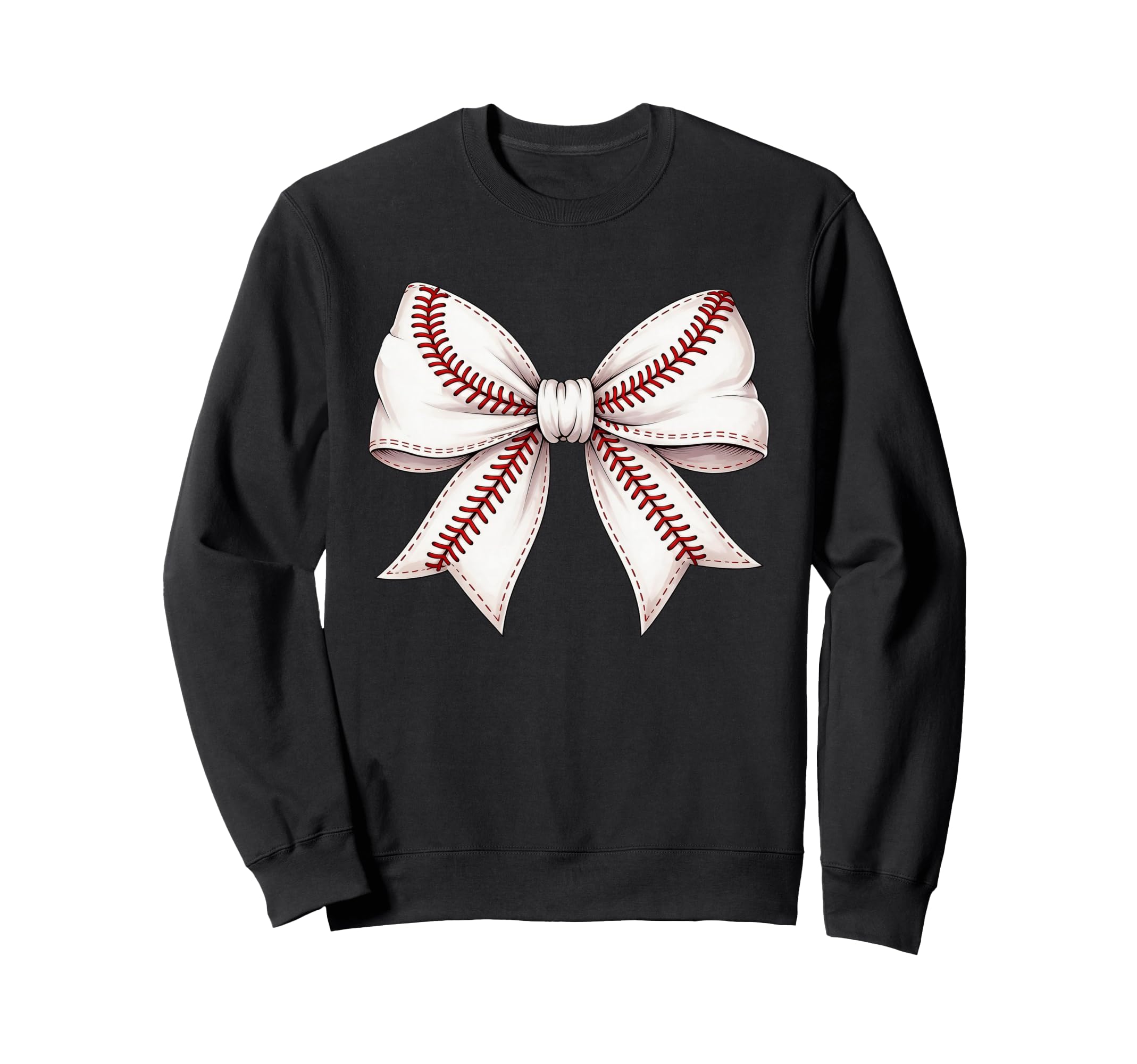 Baseball Bow Mothers Day Sweatshirt - Casual Everyday Wear Men Women - T-Shirt, Sweatshirt, Hoodie