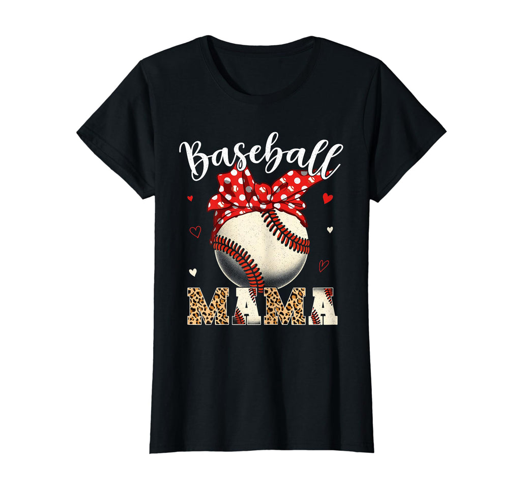 Womens Baseball Mama Headband Leopard T-Shirt - Unique Graphic Unisex - T-Shirt, Sweatshirt, Hoodie
