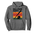 Ballpark Poppy Softball And Baseball Hoodie - Minimalist Print for Adults - T-Shirt, Sweatshirt, Hoodie
