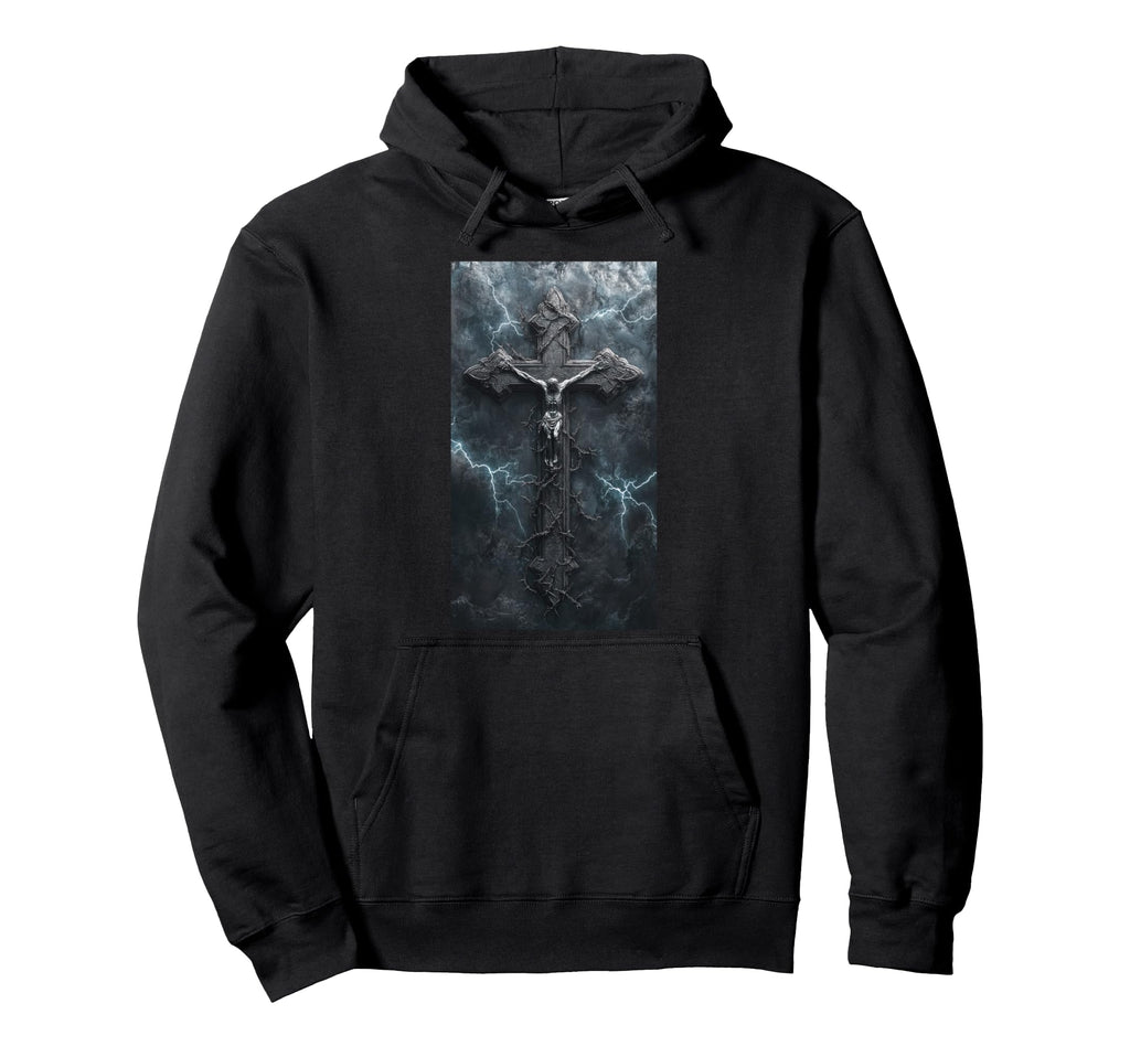 Gothic Cross Grunge Aesthetic Y2K Goth Hoodie - Novelty Apparel for Adults - T-Shirt, Sweatshirt, Hoodie
