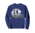 Football 14 Jersey Number Sweatshirt - Aesthetic Graphic Unisex - T-Shirt, Sweatshirt, Hoodie