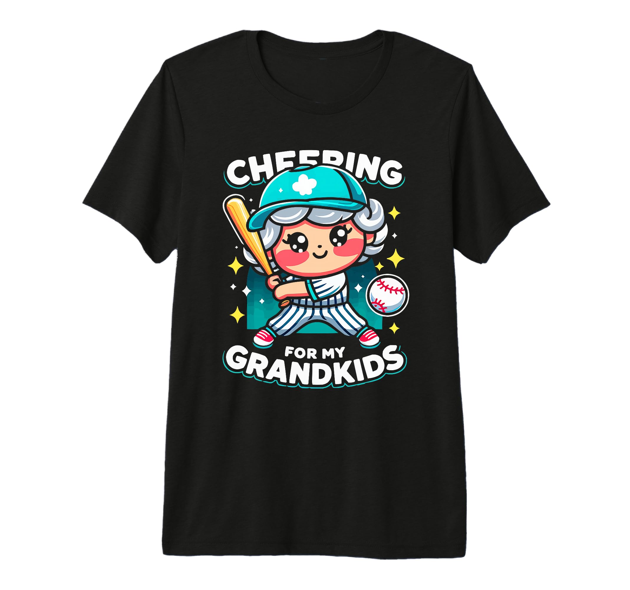 Baseball Grandma Grandmother Granny T-Shirt - Aesthetic Graphic for Adults - T-Shirt, Sweatshirt, Hoodie