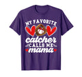 Favorite Baseball Catcher Mama T-Shirt - Minimalist Print for Adults - T-Shirt, Sweatshirt, Hoodie