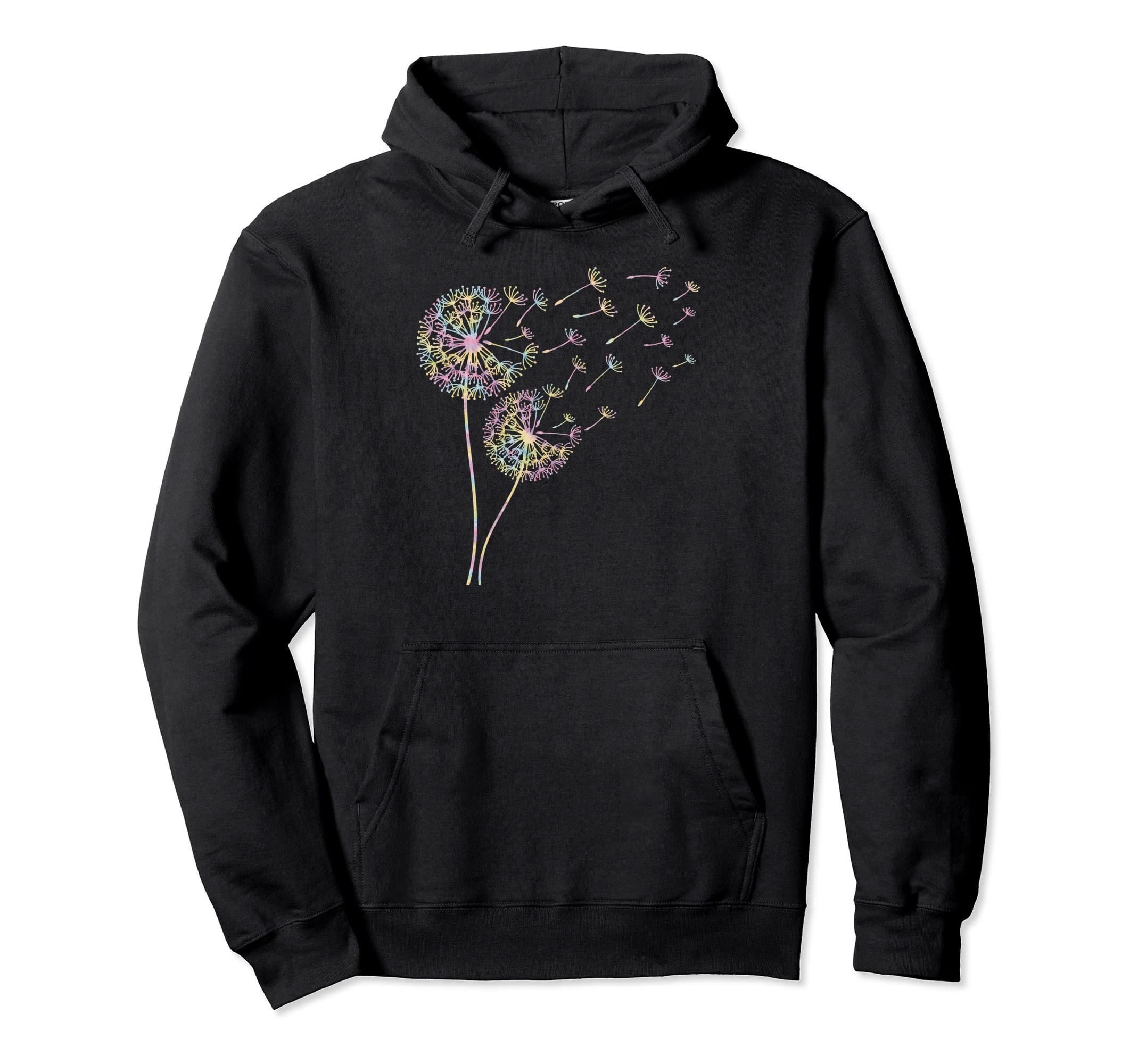 Dandelion Tie Dye Boho Hippie Wish Hoodie - Custom Art Print Unisex - T-Shirt, Sweatshirt, Hoodie