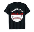 Washington Cityscape Baseball Mom Dad T-Shirt - Graphic Print Unisex - T-Shirt, Sweatshirt, Hoodie
