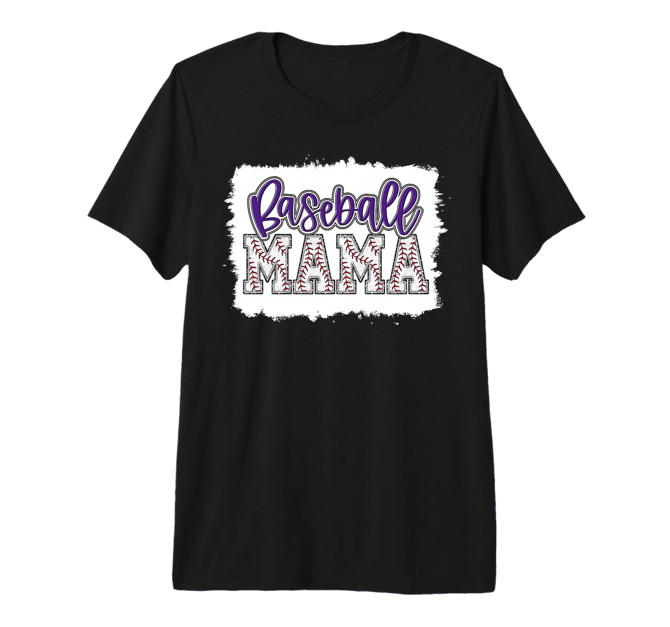 Baseball Mom Purple Baseball Mama T-Shirt - Minimalist Print Men Women - T-Shirt, Sweatshirt, Hoodie