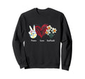 Peace Love Daffodil Flower Hippie Sweatshirt - Streetwear Style Men Women - T-Shirt, Sweatshirt, Hoodie