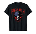 Us Flag Skull Grunge Punk Rock Vibes T-Shirt - Custom Art Print for Adults - T-Shirt, Sweatshirt, Hoodie