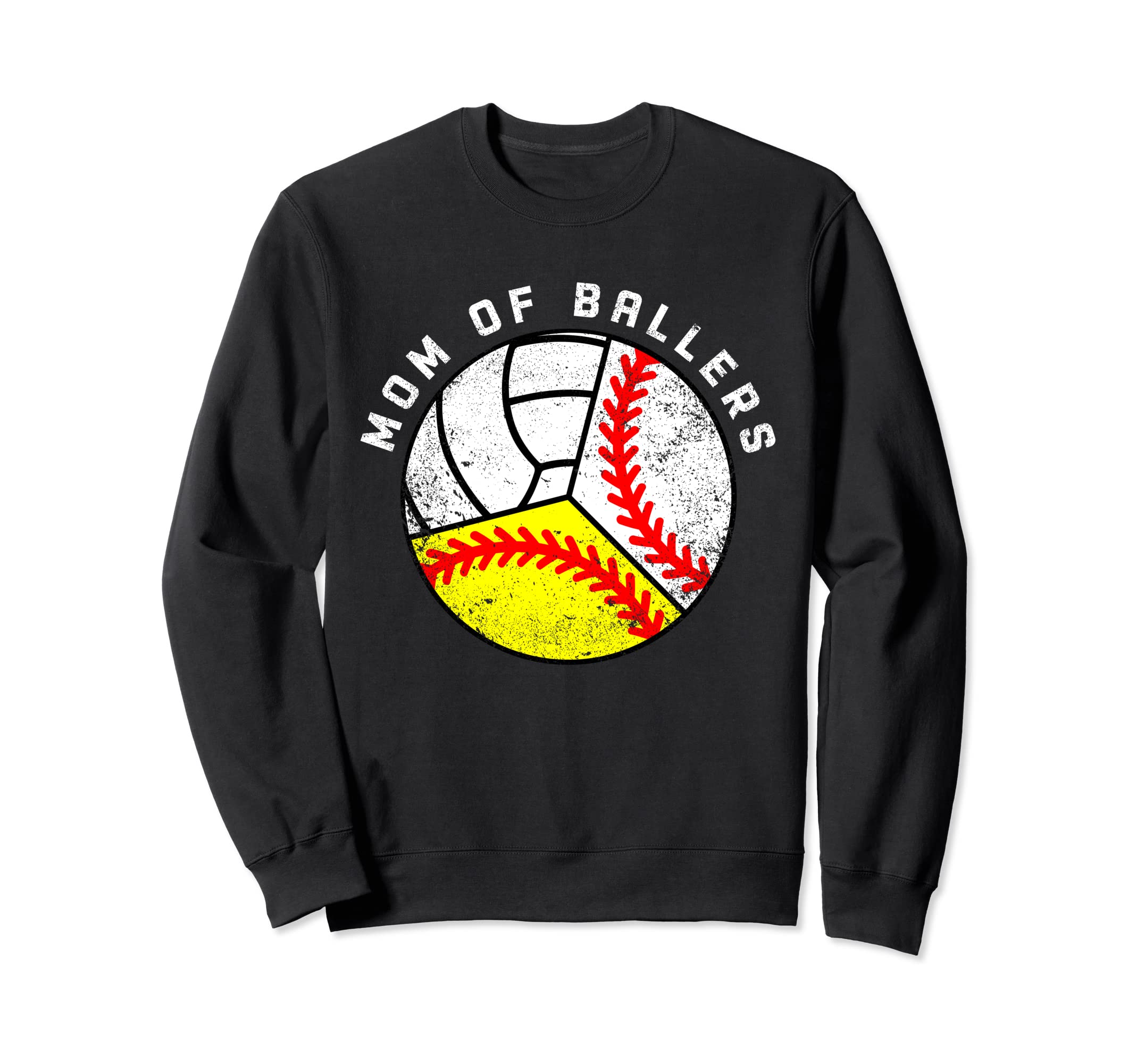 Mom Ballers Funny Baseball Sweatshirt - Casual Everyday Wear for Adults - T-Shirt, Sweatshirt, Hoodie