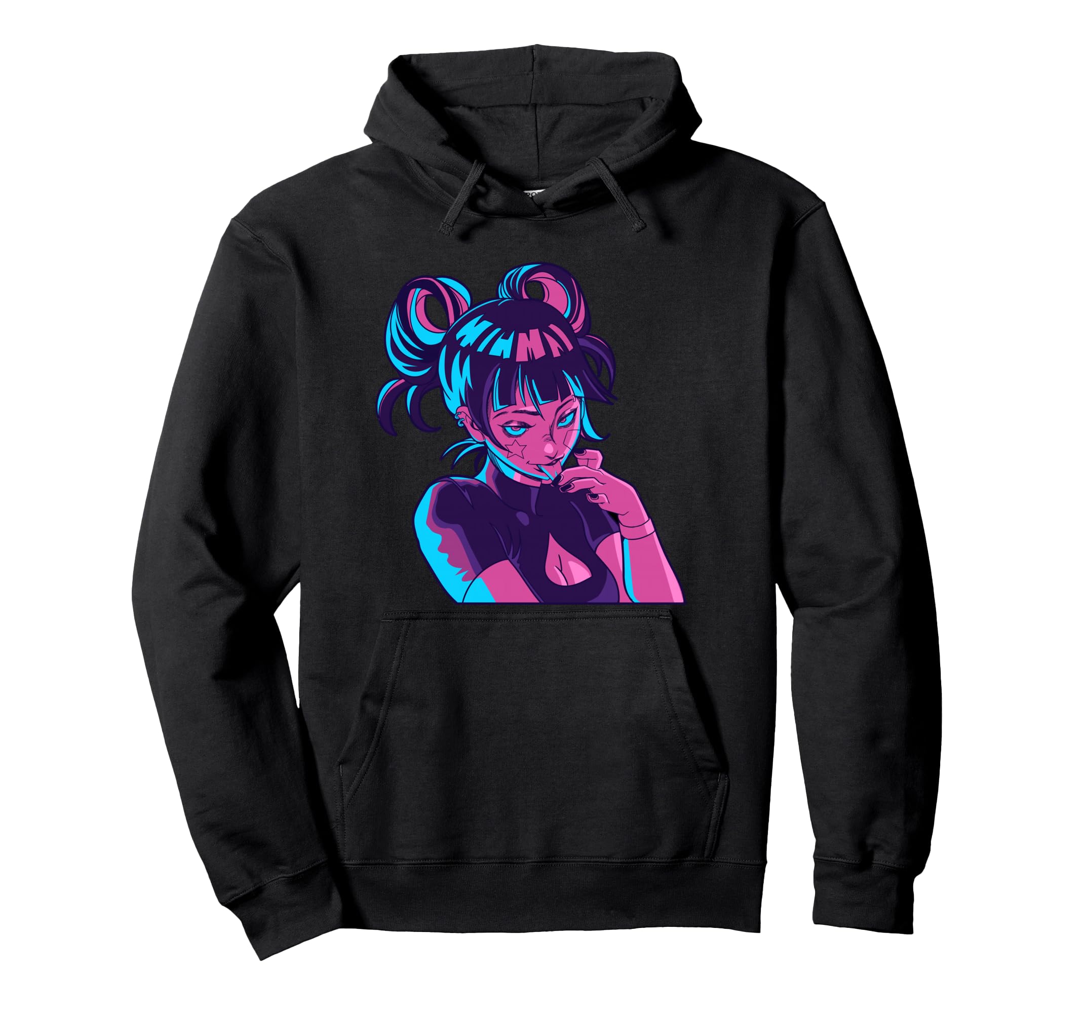Goth Anime Aesthetic Gothic Indie Hoodie - Graphic Print Men Women - T-Shirt, Sweatshirt, Hoodie