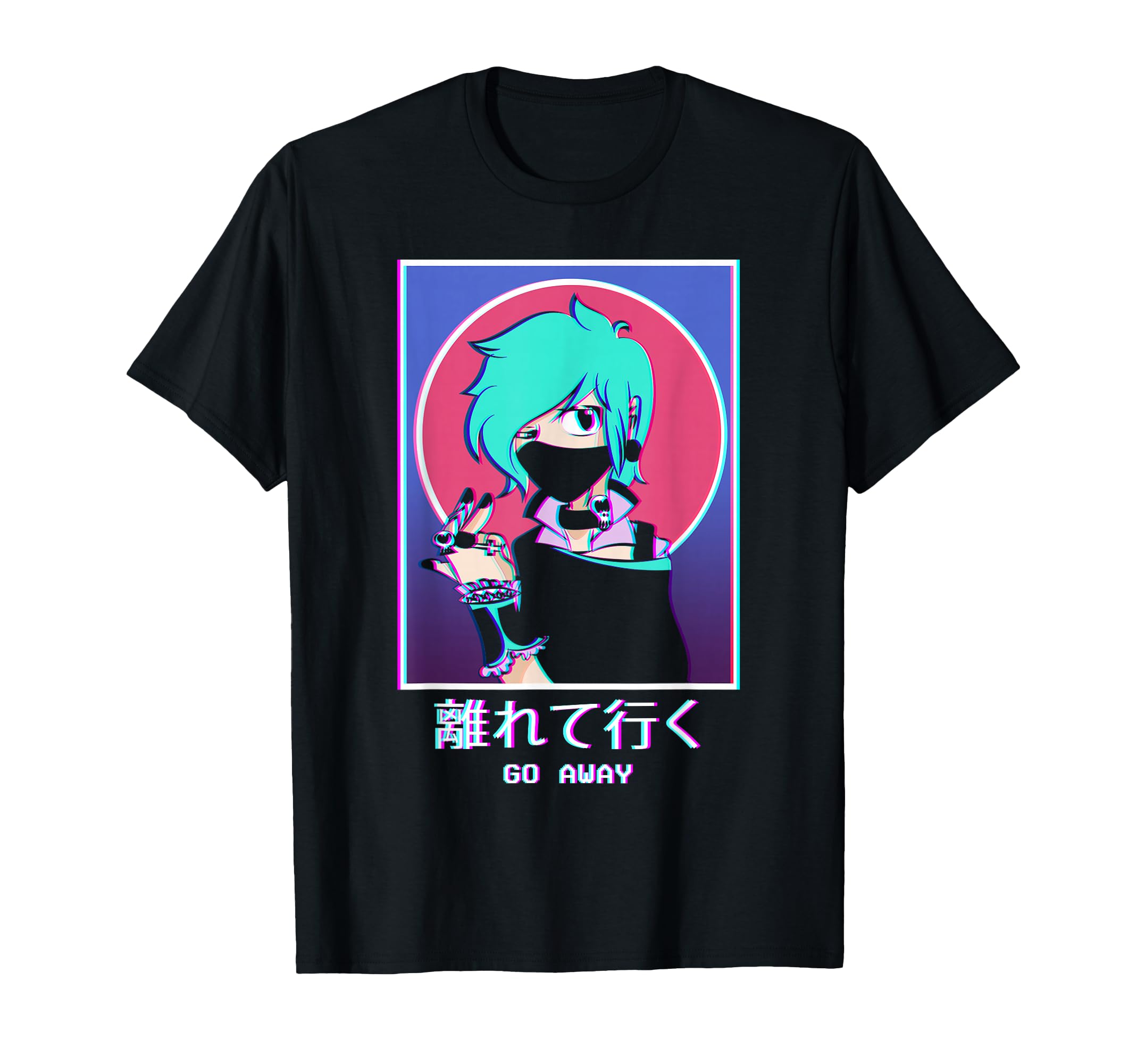 Go Away Pastel Goth Anime Vaporwave T-Shirt - Minimalist Print for Adults - T-Shirt, Sweatshirt, Hoodie