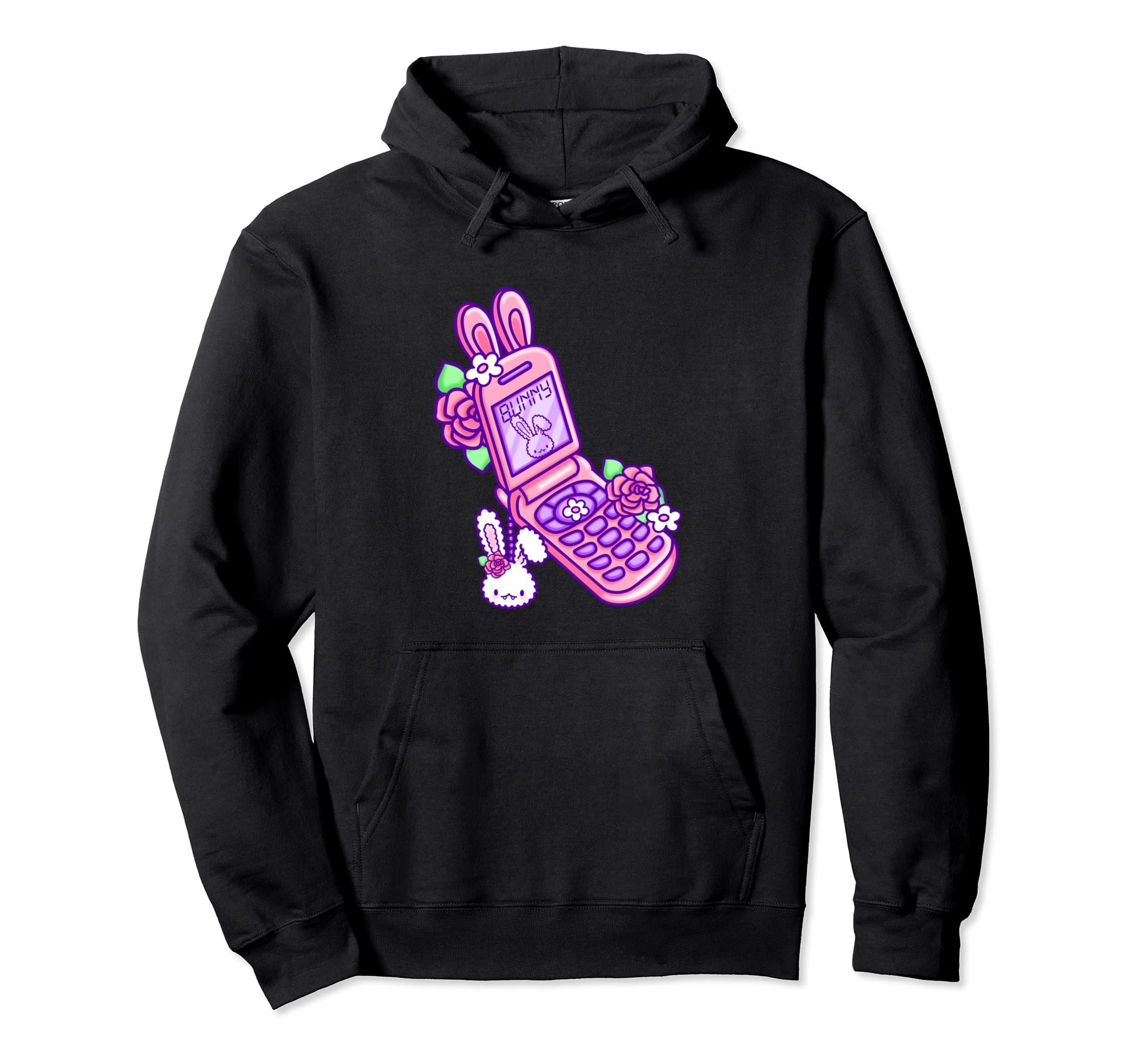 Pastel Goth Flip Phone Vampire Bunny Hoodie - Streetwear Style Men Women - T-Shirt, Sweatshirt, Hoodie