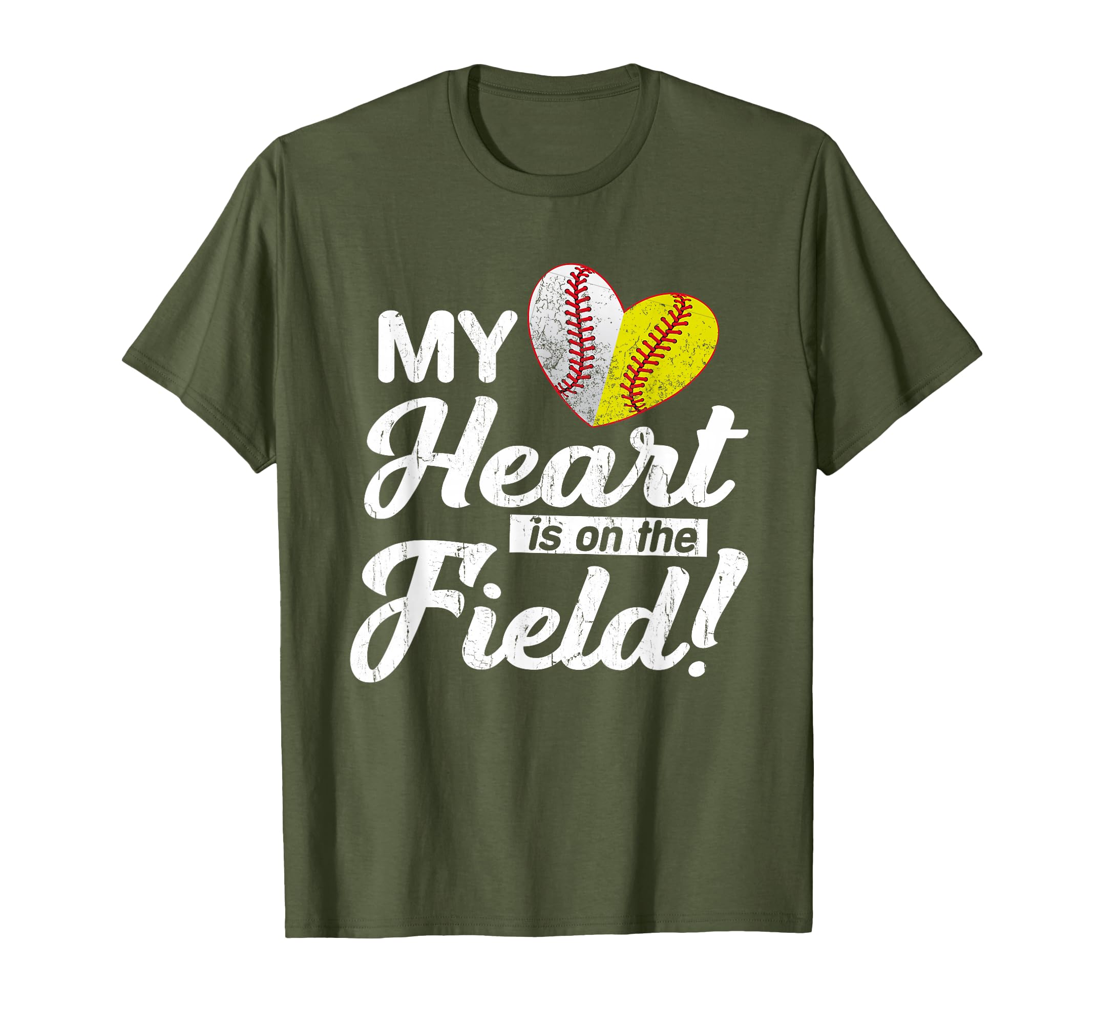 My Heart Is That Field Baseball T-Shirt - Novelty Apparel Men Women - T-Shirt, Sweatshirt, Hoodie