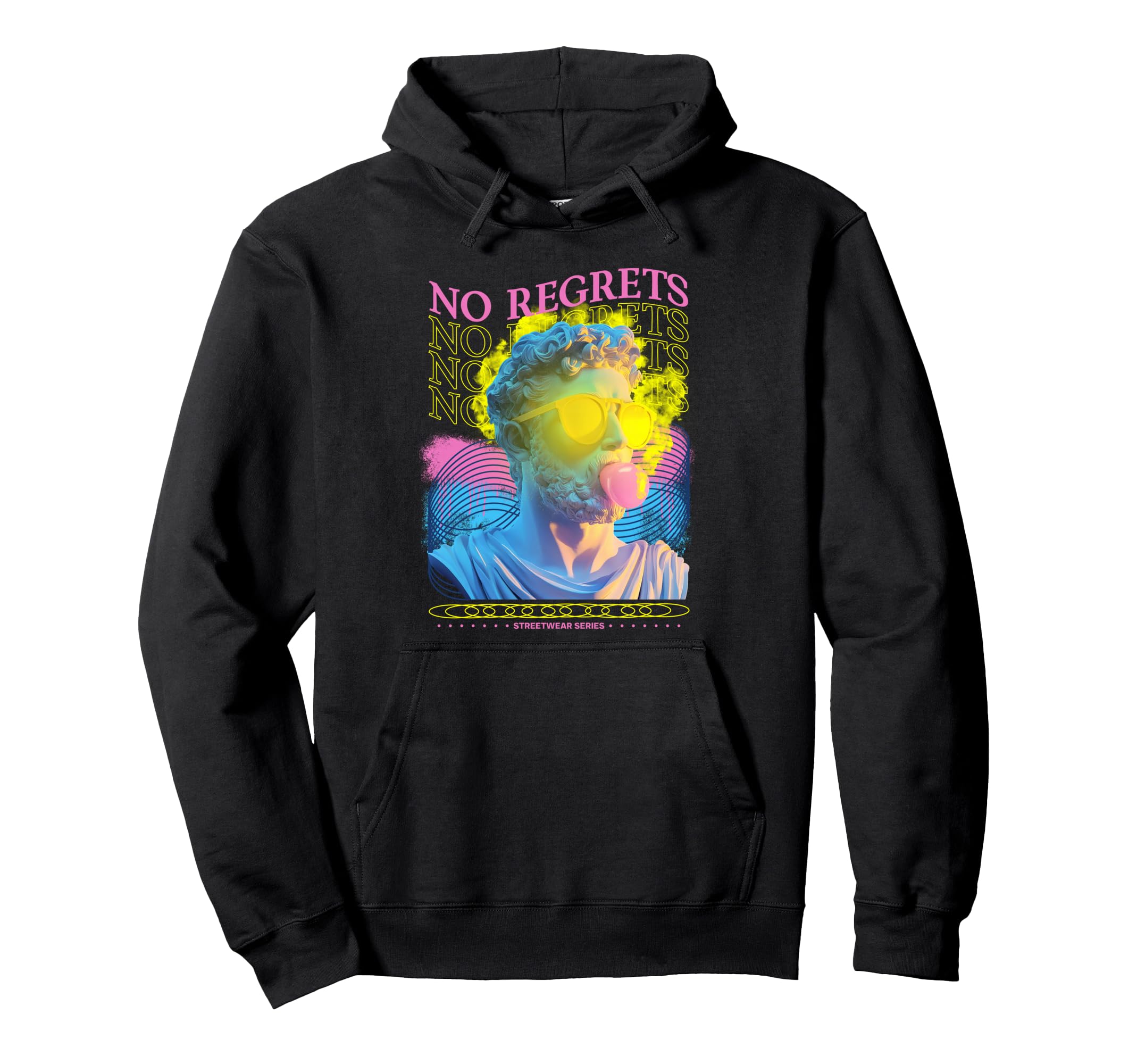 Y2K No Regrets Bold Urban Graffiti Hoodie - Novelty Apparel Unisex - T-Shirt, Sweatshirt, Hoodie