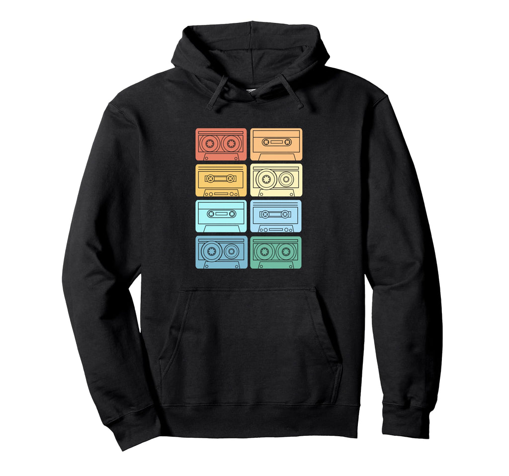 Colorful 90S Cassette Tapes 90S Music Hoodie - Trendy Graphic Unisex - T-Shirt, Sweatshirt, Hoodie