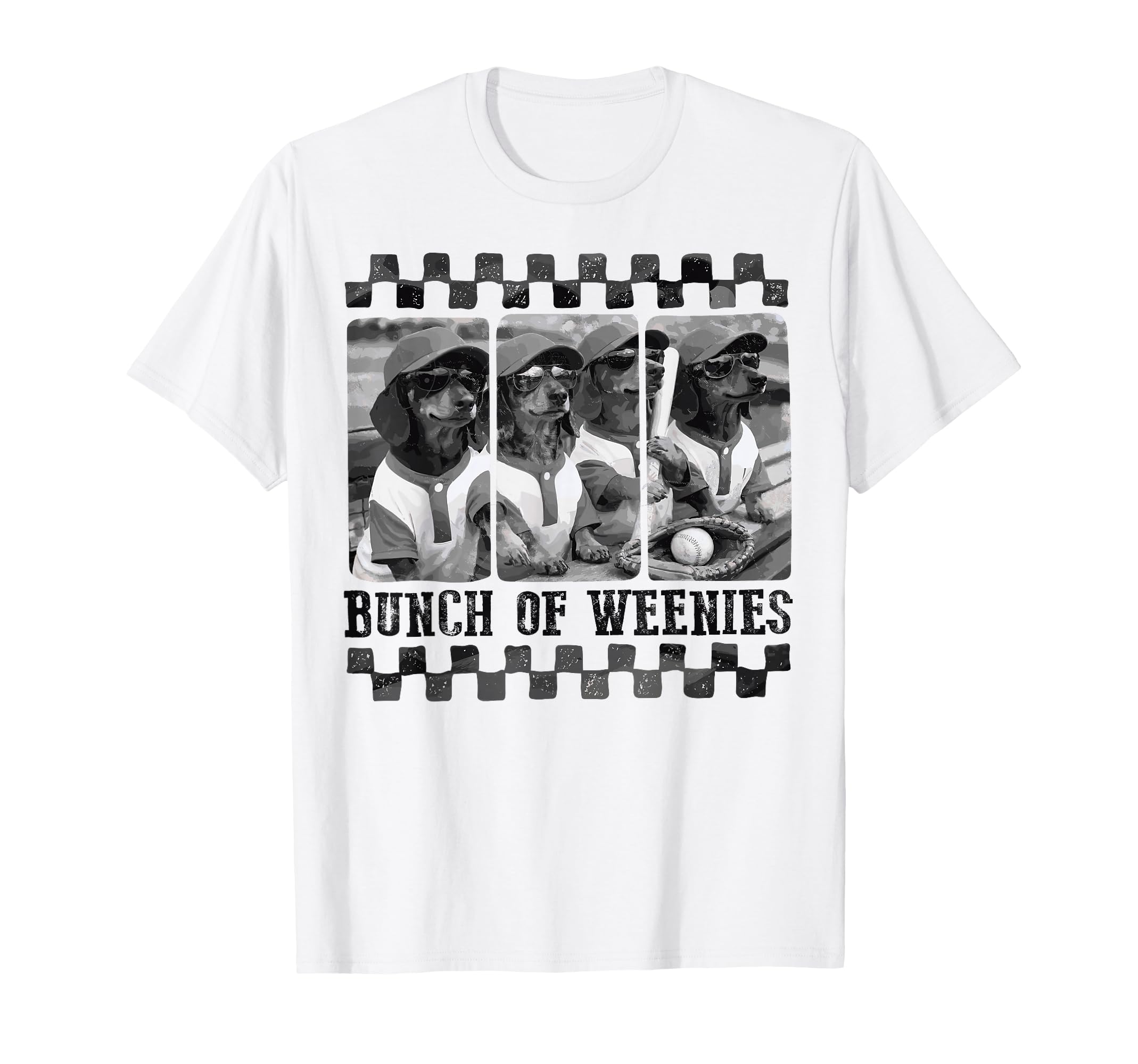 Funny Weenies Dachshunds Baseball Dog T-Shirt - Custom Art Print Men Women - T-Shirt, Sweatshirt, Hoodie