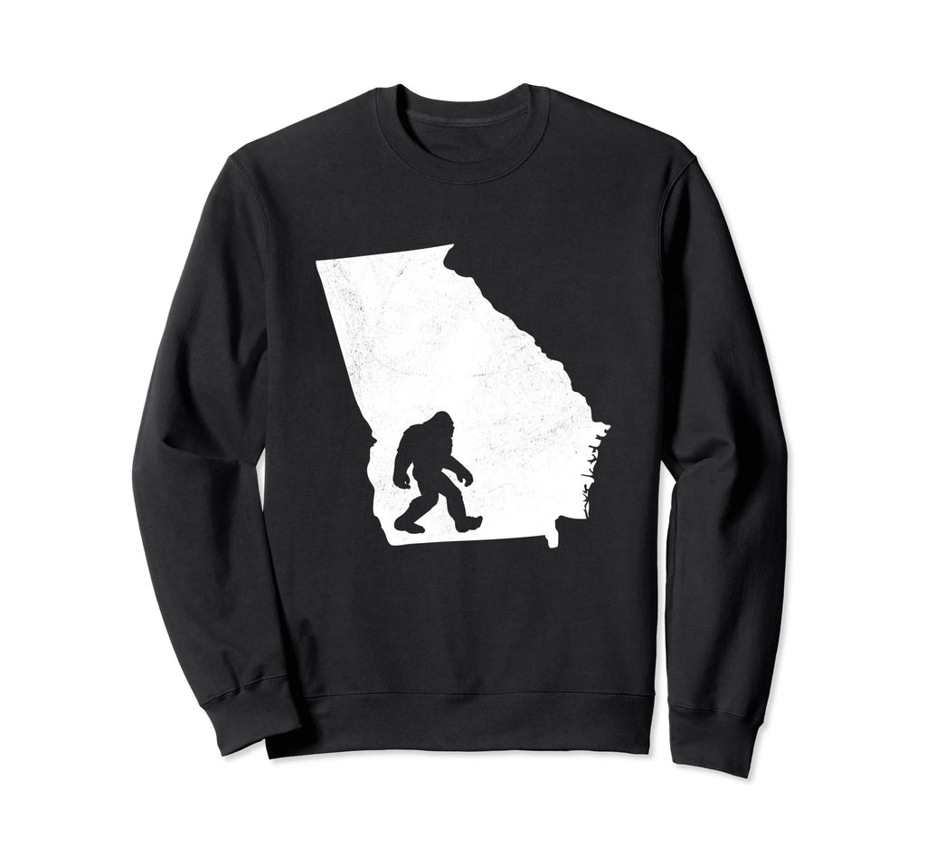 Georgia Distressed Map Sasquatch Sweatshirt - Streetwear Style Men Women - T-Shirt, Sweatshirt, Hoodie