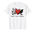 Peace Love Ravens Glitter T-Shirt - Custom Art Print for Adults - T-Shirt, Sweatshirt, Hoodie