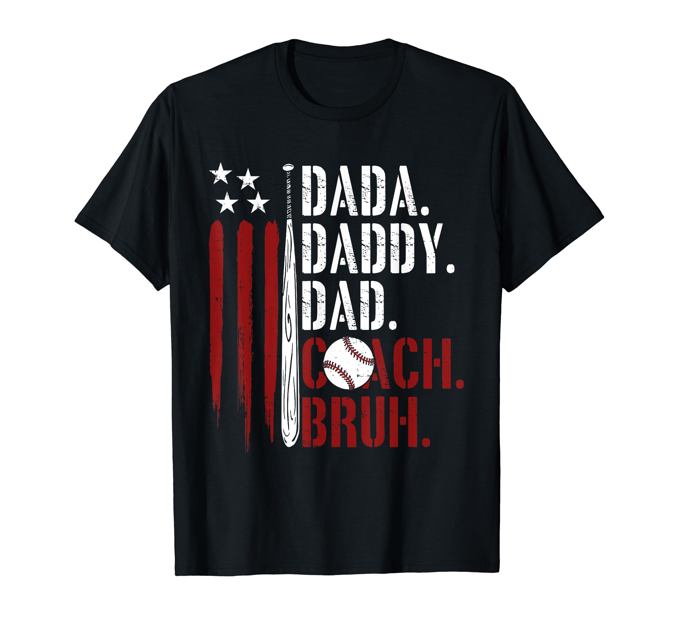 Dada Daddy Dad Bruh American Flag T-Shirt - Graphic Print for Adults - T-Shirt, Sweatshirt, Hoodie