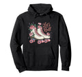 Lets Roll Flower Skate Roller Vibes Colorful Hoodie - Graphic Print Unisex - T-Shirt, Sweatshirt, Hoodie
